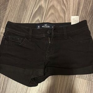 Hollister Black Jean Shorts Classic Cut-Off Style